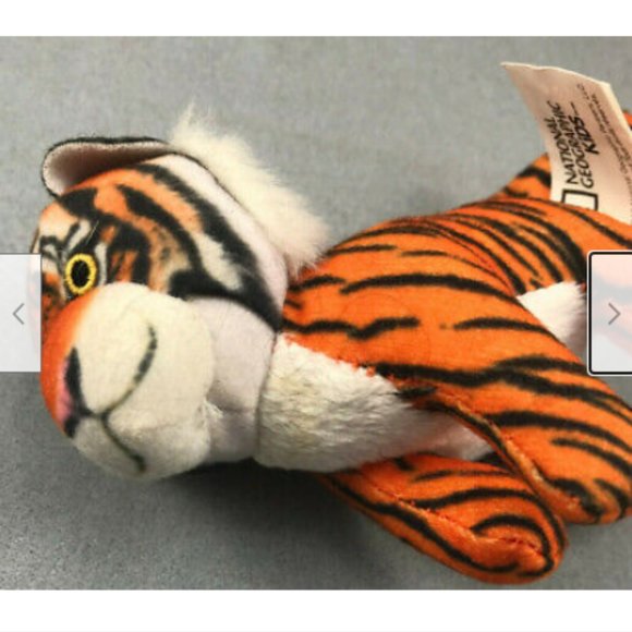 National Geographic Orange Tiger Mini Plush Animal 2018 McDonalds Happy Meal 4" - Picture 3 of 8